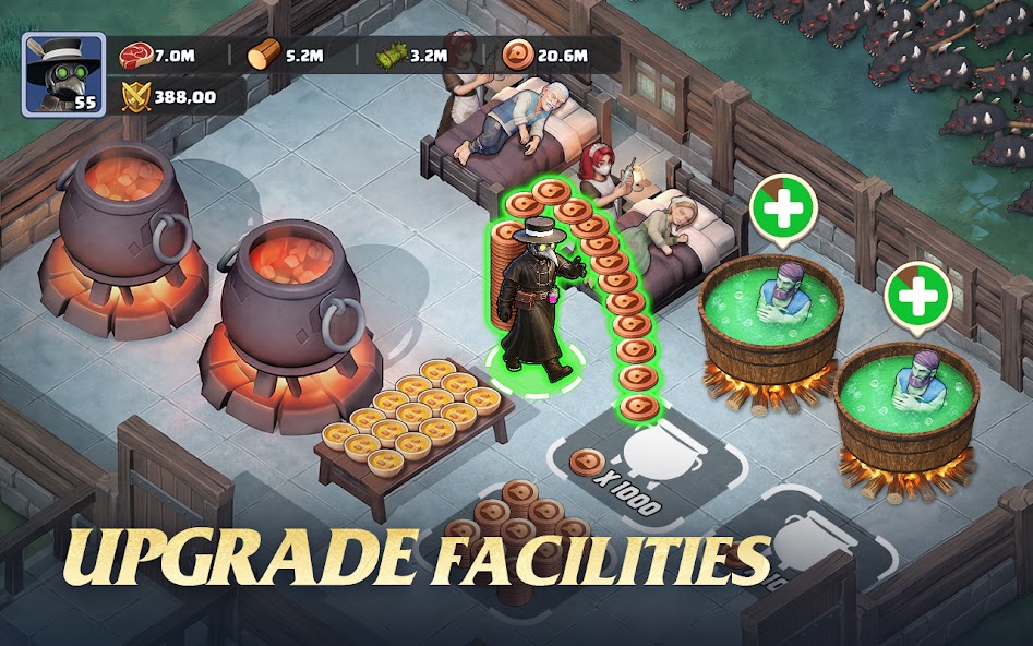 Upgrade facilities in Last Asylum: Plague