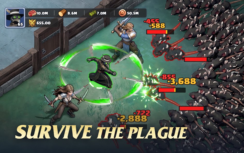 Heroes reclaiming ruins in Last Asylum: Plague